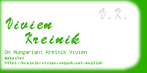 vivien kreinik business card